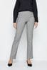 Long Tall Sally Grey Straight Dogstooth Trousers