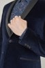 Marineblau - Slim Fit - Schmal geschnittene Jacke aus Samt