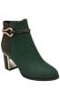 Lotus Green Heeled Ankle Boots