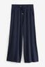 Marineblau - Jersey Culotte Trousers, Reg/Long