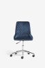 Monza Faux Leather Dark Grey Hamilton Office Desk Chair with Chrome Base
