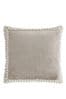 Grey Catherine Lansfield Velvet and Faux Fur Soft and Cosy Cushion