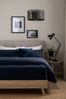 Navy 100% Cotton Supersoft Brushed Deep Fitted Sheet, Deep Fitted