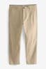 Stone Straight Stretch Chino Trousers, Straight