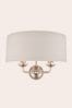 Laura Ashley Polished Nickel Sorrento 2 Light Wall Light Lamp Shade