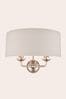 Laura Ashley Polished Nickel Sorrento 2 Light Wall Light Lamp Shade