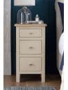 Stone Hampton Country Collection Luxe Painted Oak 3 Drawer Slim Bedside Table, 3 Drawer Slim