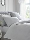 Appletree Grey Piped Edge 100% Cotton Duvet Cover and Pillowcase Set
