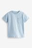 Mid Blue Short Sleeve Plain T-Shirt (3mths-7yrs)