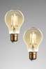 2 Pack 4W ES LED Retro GLS Dimmable Light Bulbs