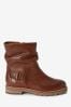 Tan Brown Forever Comfort® Leather Weekend Ankle Boots, Regular/Wide Fit