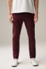 Berry Red Slim Stretch Chino Trousers, Slim