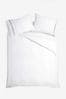 White/Black Collection Luxe 600 Thread Count 100% Cotton Sateen Duvet Cover And Pillowcase Set