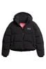 Superdry Black Hooded Boxy Puffer Jacket