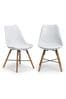 Julian Bowen White Set of 2 Kari Dining Chairs