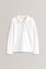 Weiß - Langärmelige Polo-Shirts aus Baumwolle, 2er-Pack (3-16yrs)