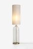 Brushed Chrome Gloucester Floor Lamp with Fabric Shade