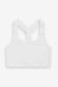 White Next Active Sports Low Impact Crop Top