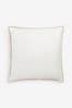 White 50 x 50cm Dalby Contrast Edge Cushion, 50 x 50cm