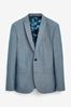 Light Blue Two Button Suit: Jacket, Slim Fit
