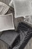 Catherine Lansfield Silver Velvet And Faux Fur Soft and Cosy Throw
