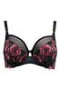 Pour Moi Black Soiree Embroidery Side Support Bra