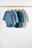 Blue Baby Long Sleeve Bodysuits 5 Pack (0mths-3yrs)
