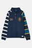 Joules Ellis Navy Blue Quarter Zip Rugby Sweatshirt
