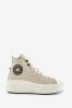 Converse Neutral Chuck Taylor All Star Move Platform Leather Trainers