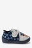 Grey/Navy PAW Patrol Touch Fastening Cupsole Print Slippers