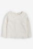 Cream Brushed Broderie Collar Top (3mths-7yrs)