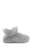 Totes Grey Ladies Faux Fur Boot Slippers