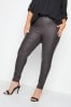Yours Curve Grey Coated AVA Trousers