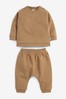 Ochre Yellow/Grey Transport Baby Co-ord Sweatshirt And Jogger Set (0mths-2yrs)