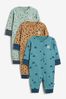 Set de 3 pijamale întregi fără tălpi Pachet (0 luni - 3 ani)