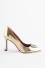 Gold Regular/Wide Fit Forever Comfort® Heart Trim Court Shoes