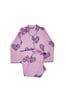 Minijammies Langärmeliges Pyjamaset mit Herzmuster, Rosa