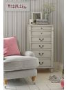 Laura Ashley Dove Grey Clifton Chest of 6 Drawer Drawers, 6 Drawer