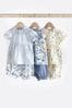 Blue Floral Reimatec 3 Pack T-Shirts Pure and Shorts Set