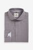 Natur/Braun - Reguläre Passform - Single Cuff Textured Cotton Shirt, Regular Fit
