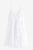 Weiß - Mini-Sommerkleid mit Lochstickerei