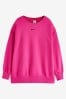 Nike Fushsia Pink Oversized Curve Crew Sweatshirt