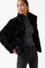 Black Faux Fur Jacket Coat