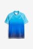 Blue Ombre Short Sleeve Sunsafe Rash Vest (1.5-16yrs), Short Sleeve