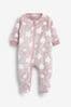 Pink Fleece Baby Sleepsuit
