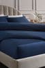 Navy 300 Thread Count Collection Luxe Deep Fitted Sheet, Deep Fitted