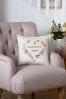 Natural Loveliest Mum Embroidered Mother's Day Cushion.