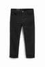 Black Tapered Fit Cotton Rich Stretch Jeans (3-17yrs), Tapered Fit