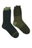 Totes Green Mens 3.0 TOG Brushed Inside Thermal Socks (Twin Pack)