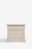 Stone Hampton Country Collection Luxe Painted Oak 2 Drawer Wide Bedside Table